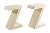 Modern, SECOND HALF 20TH CENTURY, a pair of Z-Form end tables
