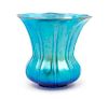 Steuben, EARLY 20TH CENTURY, a blue Aurene glass dish, of baluster form