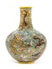 A Large Cloisonne Enamel and Gilt Bronze Dragon Vase, Height 24 5/8 inches.