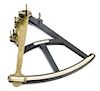 * An English Ebony and Brass Mounted Octant Radius 17 1/4 inches.