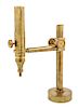 * An English Brass Tank & Disecting Microscope Height 17 inches.
