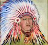 American School (20th c.) Portrait of a Native American Chief