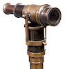14. Telescope Cane- Late 19thCentury- “Gilbert & Sons” brass telescope cane, in working condition, the handle pulls stra