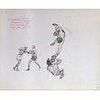 Sports Illustrated Original Sketch by Robert Riger Ingo's Right and Floyd's Peekkaboo Lu Collision, A