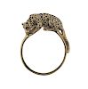 14K Gold Jaguar Ring