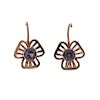 Russian 14K Gold Purple Gemstone Earrings