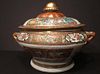 ANTIQUE Chinese Large Rose Mandarin Medallion Tureen with Cover, mid 19th Century