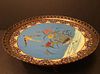 ANTIQUE Chinese Or Japanese Cloisonne Footed Plate, Late 19th C