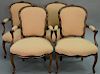 Set of four Louis XV style fauteuils, probably 19th century.   height 36 inches   Provenance: The Estate of Thomas F Hodgman.