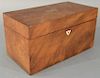 Mahogany tea box. height 6 inches, top: 5 1/2" x 11" Provenance: From the Estate of Faith K. Tiberio of Sherborn, Massachu