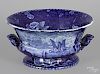 Historical blue Staffordshire fruit bowl