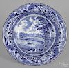 Historical blue Staffordshire wash bowl