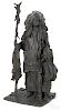 Patinated bronze Native American Chief