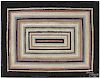 American geometric hooked rug