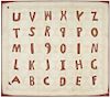 Pieced and appliqué alphabet quilt
