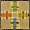 Painted pine parcheesi gameboard