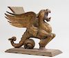 CONTINENTAL BAROQUE CARVED GILTWOOD WINGED GRIFFIN