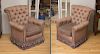 PAIR OF TUFTED UPHOLSTERED CLUB CHAIRS