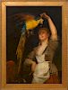 JAMES CRAWFORD THOM (1835-1898): WOMAN WITH A PARROT