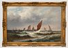 THEODOR ALEXANDER WEBER (1838-1907): SAILING SHIPS ON A FAIR DAY
