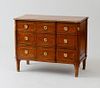 RUSSIAN NEOCLASSICAL BRASS-MOUNTED MAHOGANY CHEST OF DRAWERS