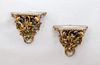 PAIR OF CONTINENTAL ROCOCO STYLE CARVED GILTWOOD WALL BRACKETS