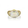 A 14K Gold Opal and Diamond Ring