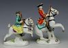 Meissen Kaendler Figurines "Hunter and Huntress on Horses"