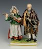 Rudolstadt Ernst Bohne Sohne Figurine "Old Man and Woman Beggars"
