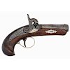 Henry Derringer Percussion Pistol Agent Marked M.W. Galt & Brother