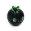 * Correia Art Glass, Fountain Valley, California, a frog paperweight