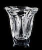 Daum, SECOND HALF 20TH CENTURY, a molded glass vase
