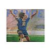 Aldo Luongo "Golden Goal" Original Acrylic Painting