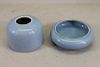 (2) Chinese Powder Blue Inkwell, Signed