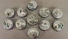 (11) Signed Chinese Porcelain Wax Seal Containers