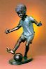 Charles Parks "Boy Kicking Ball" Bronze Sculpture