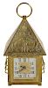 French Engraved Brass Carriage Clock