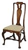 Queen Anne Marquetry Inlaid Walnut Side Chair