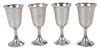 Set of Eight Sterling Goblets
