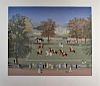 Michel Delacroix "Polo at Bagatelle" Limited Edition Lithograph in 1990