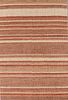 Modern Hand-Knotted Striped Jute Rug: 4' x 6'8''