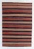 Modern Natural Dye Striped Kilim: 6' x 8'11''