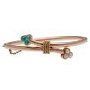 14 Karat Rose Gold Victorian Turquoise and Pearl Bracelet