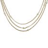 18 Karat Yellow Gold Cultured Pearl Station Necklace