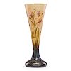 DAUM Fine large enameled vase