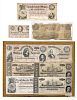Eight Confederate States bank notes