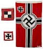 Three German WWII flags