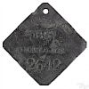 Charleston 1858 stamped tin servant slave tag