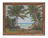 Horatio Nelson Poole (1884-1949) Painting, Hawaiian Coastal Scene, 1917