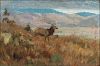 Edwin Willard Deming (American, 1860-1942)  Elk in Grassy Highlands, Autumn